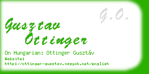 gusztav ottinger business card